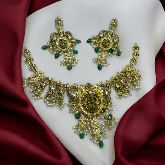 👑"Divine Lakshmi" Necklace Set👑