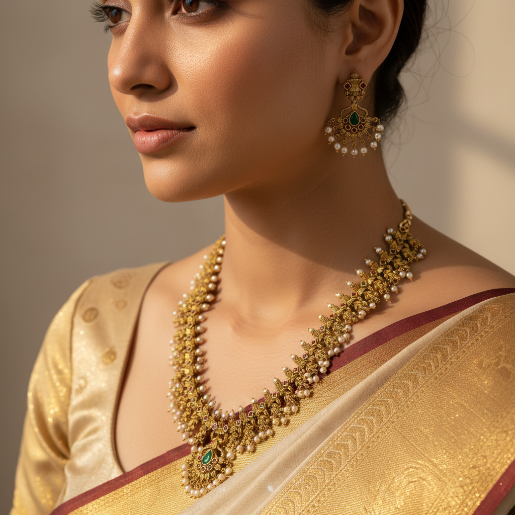 🌟 "Ratnaavali Haar" Necklace Set 🌟
