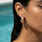 Celestial Star-Studded Hoop Earrings