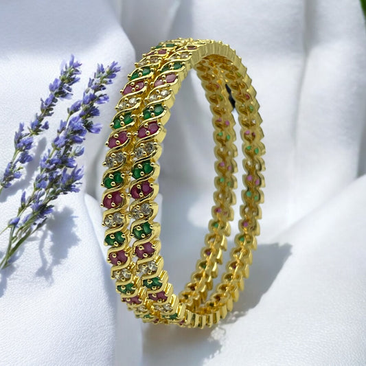 ✨ "Navaratna Tarang" Bangle Set ✨