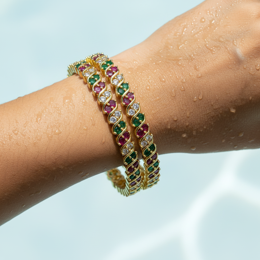 ✨ "Navaratna Tarang" Bangle Set ✨