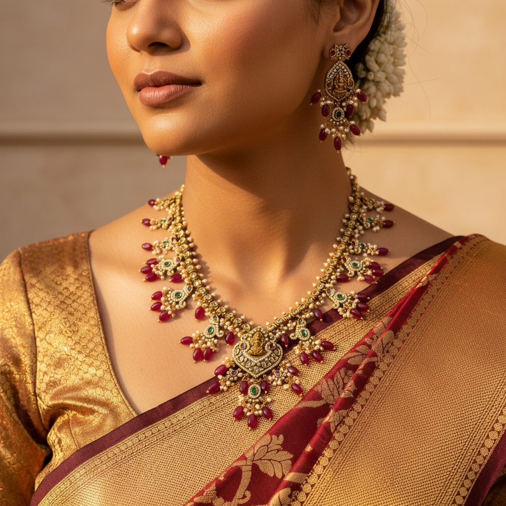 ✨"Lakshmi Ratna" Necklace Set✨