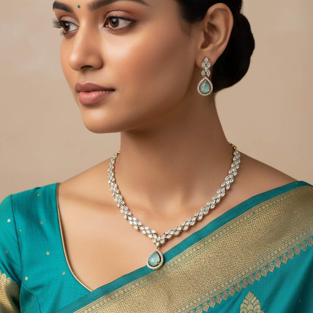 ✨ "Shwet Harita" Necklace Set ✨