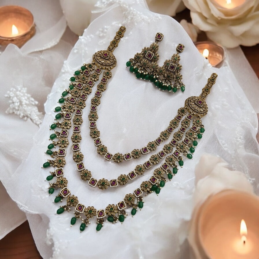 🌿 "Ratna Trayi" Necklace Set 🌿