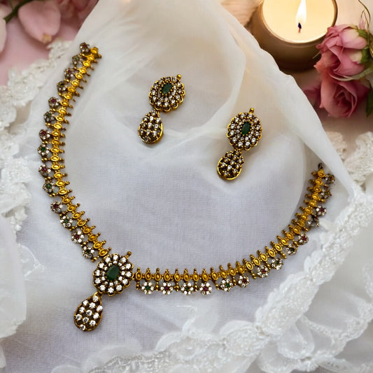 🌿 "Pancharatna" Necklace Set 🌿