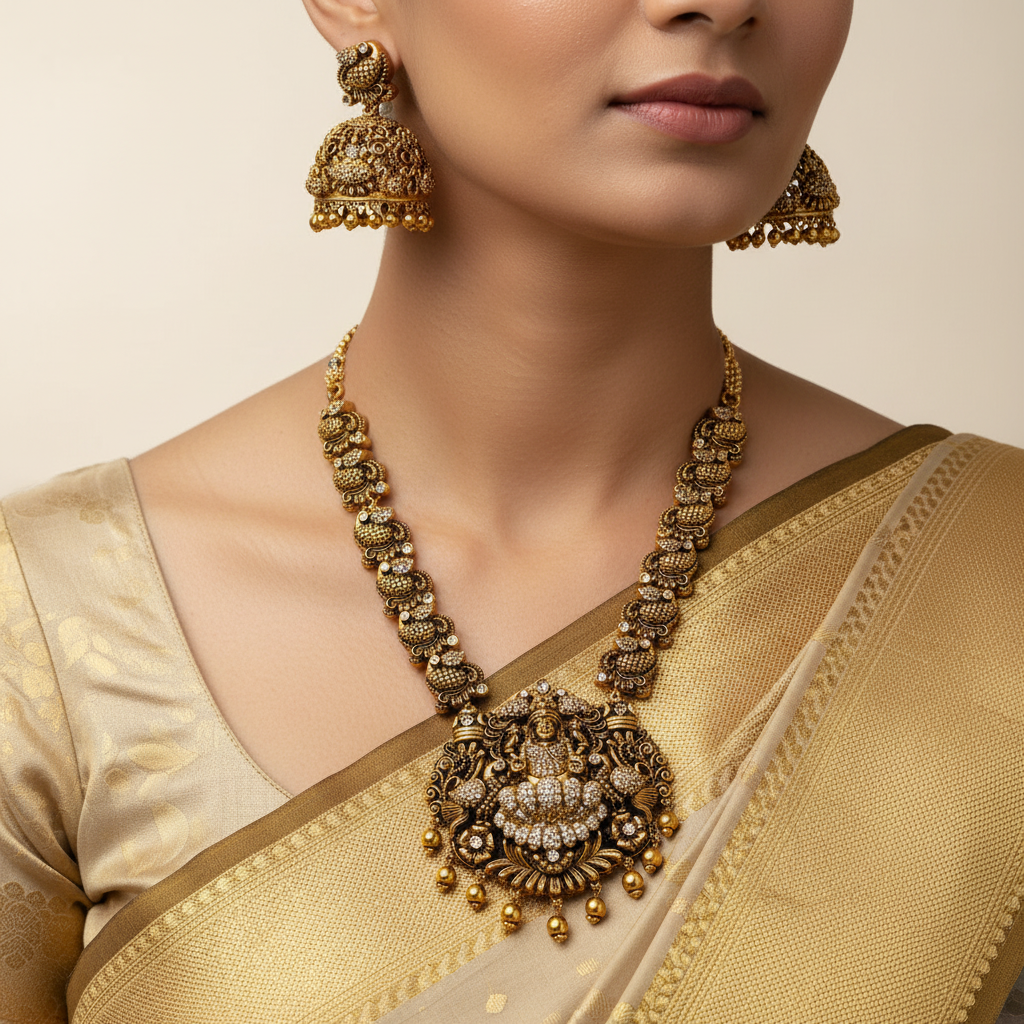 🌟 "Jyoti Lakshmi" Necklace Set 🌟