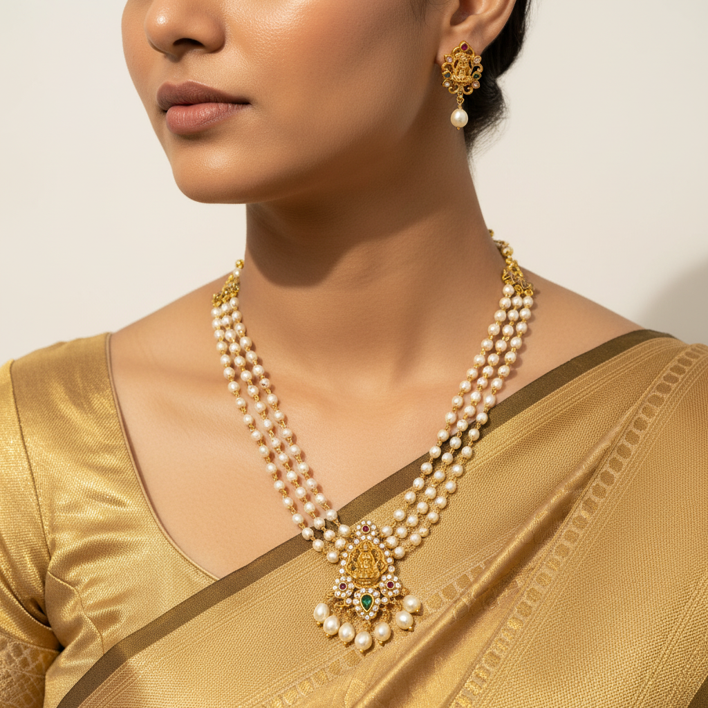🍃🐚 "Mukta Devi" Necklace Set 🍃🐚