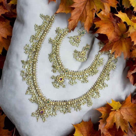 🌿"Pearl Cascade" Necklace Set🌿