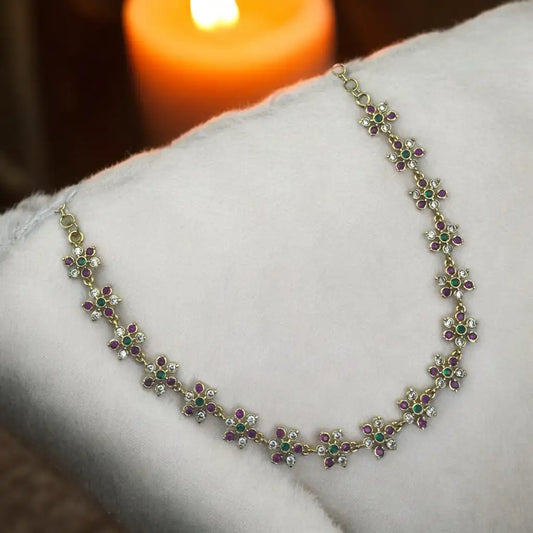 Regal Amethyst Combo Necklace & Earrings Set