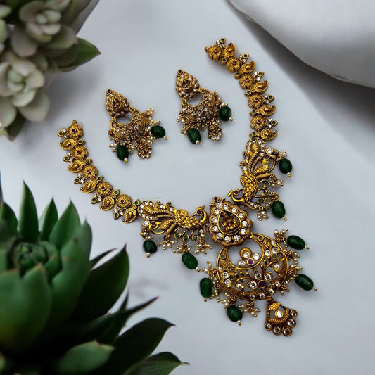🌿 "Vanaspati Vaibhavam" Necklace Set 🌿