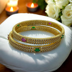 💖💚✨ "Ratnagarbha"  Gold Bangle set ✨💚💖