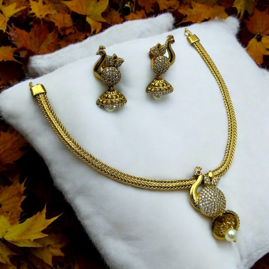 🦚 "Regal Peacock" Necklace Set 🦚