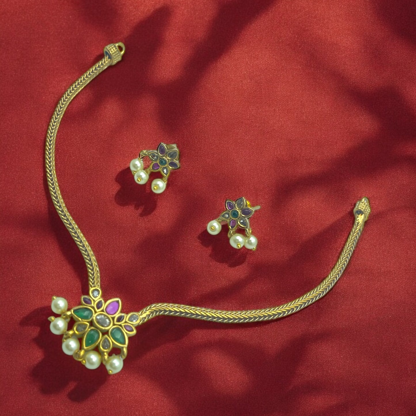 Gulbahar Blossom Necklace Set