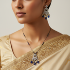 Invisible Sapphire Pearl Necklace