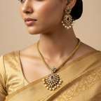 Pearl Kundan Necklace Set