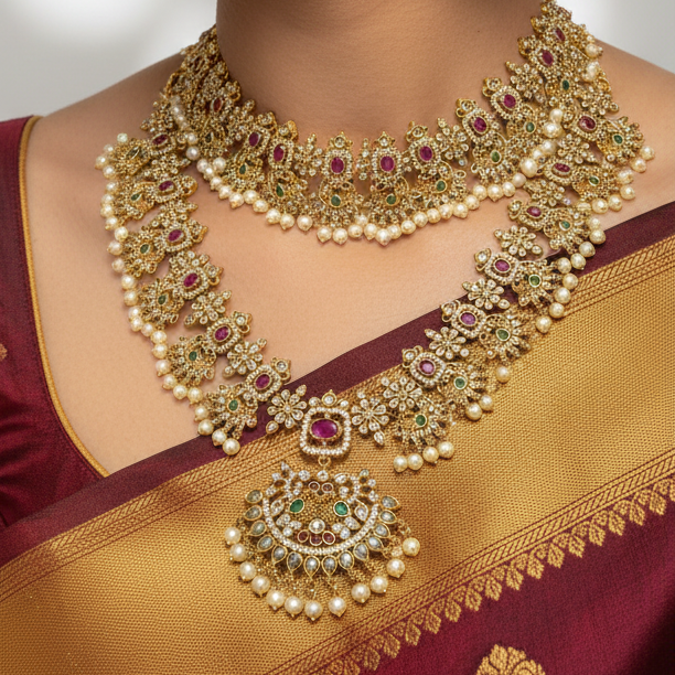 ✨ "Rajsi Shringar" Necklace Set