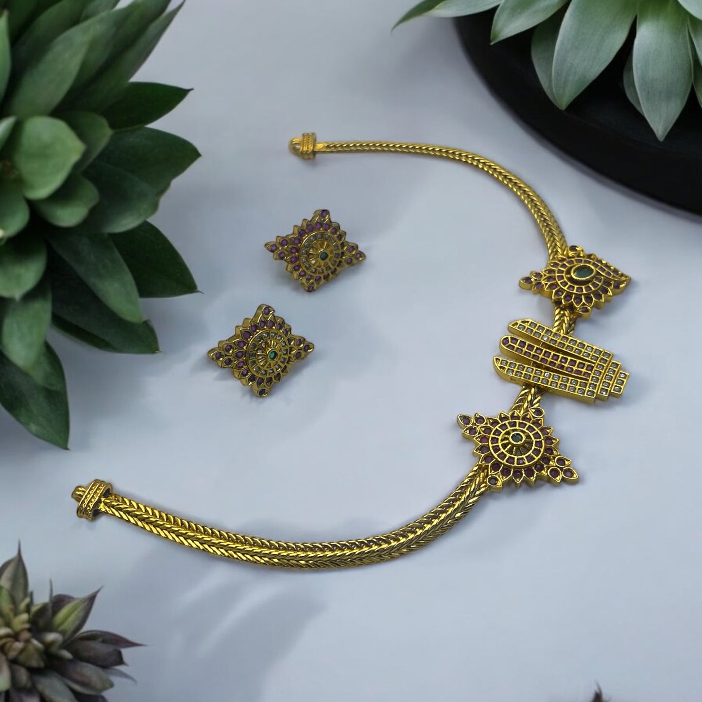 🏵️ "Nayantara" Heritage Necklace Set 🏵️