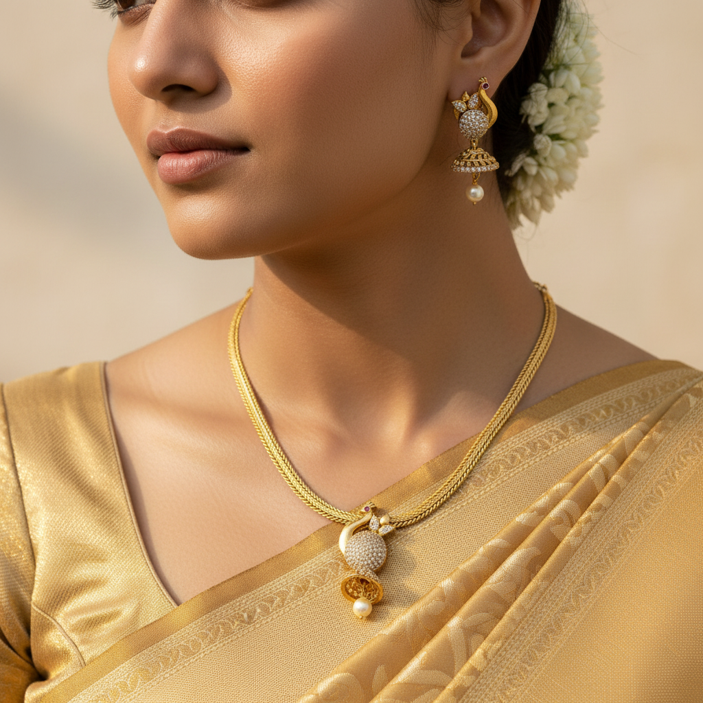 🦚 "Regal Peacock" Necklace Set 🦚