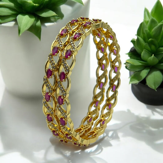 💖✨ "Aakarshana Kangan" Gold Plated Bangles ✨💖