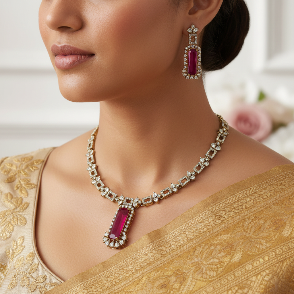 ✨ "Aayat Raktim" Necklace Set