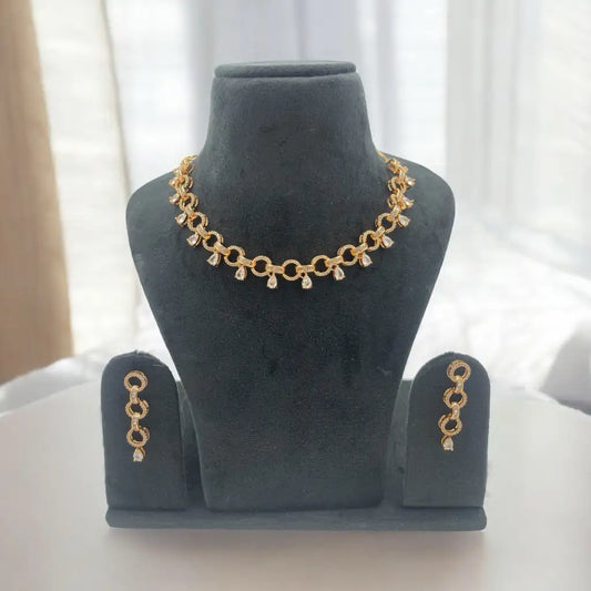 Elegance American Diamond (AD) Necklace and Earrings Set