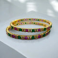 Royal Gemstone Bangle Set