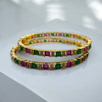 Royal Gemstone Bangle Set