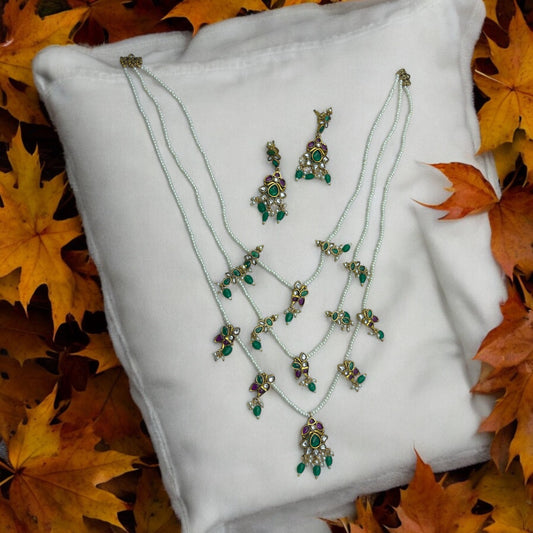Vasundhara Pearl Necklace Set