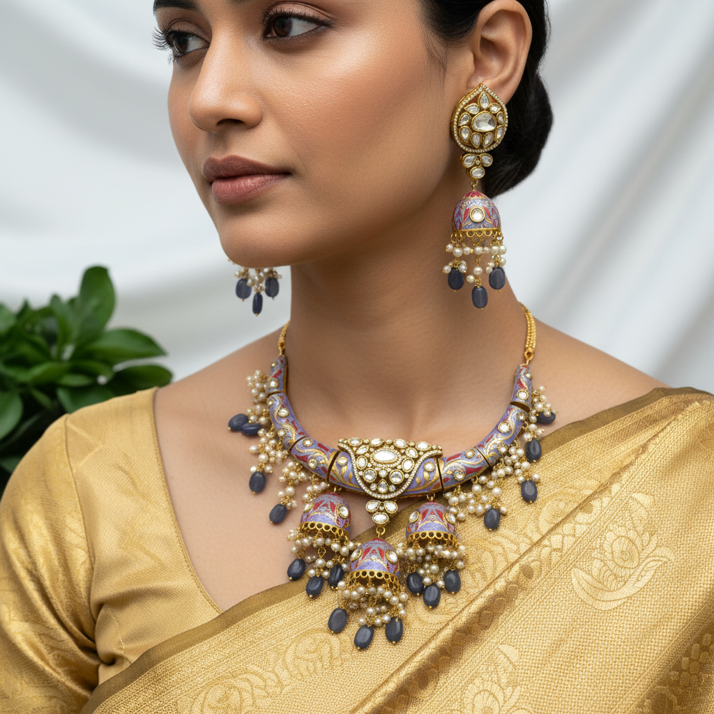 💜 "Meenakari Nisha" Necklace Set 💜