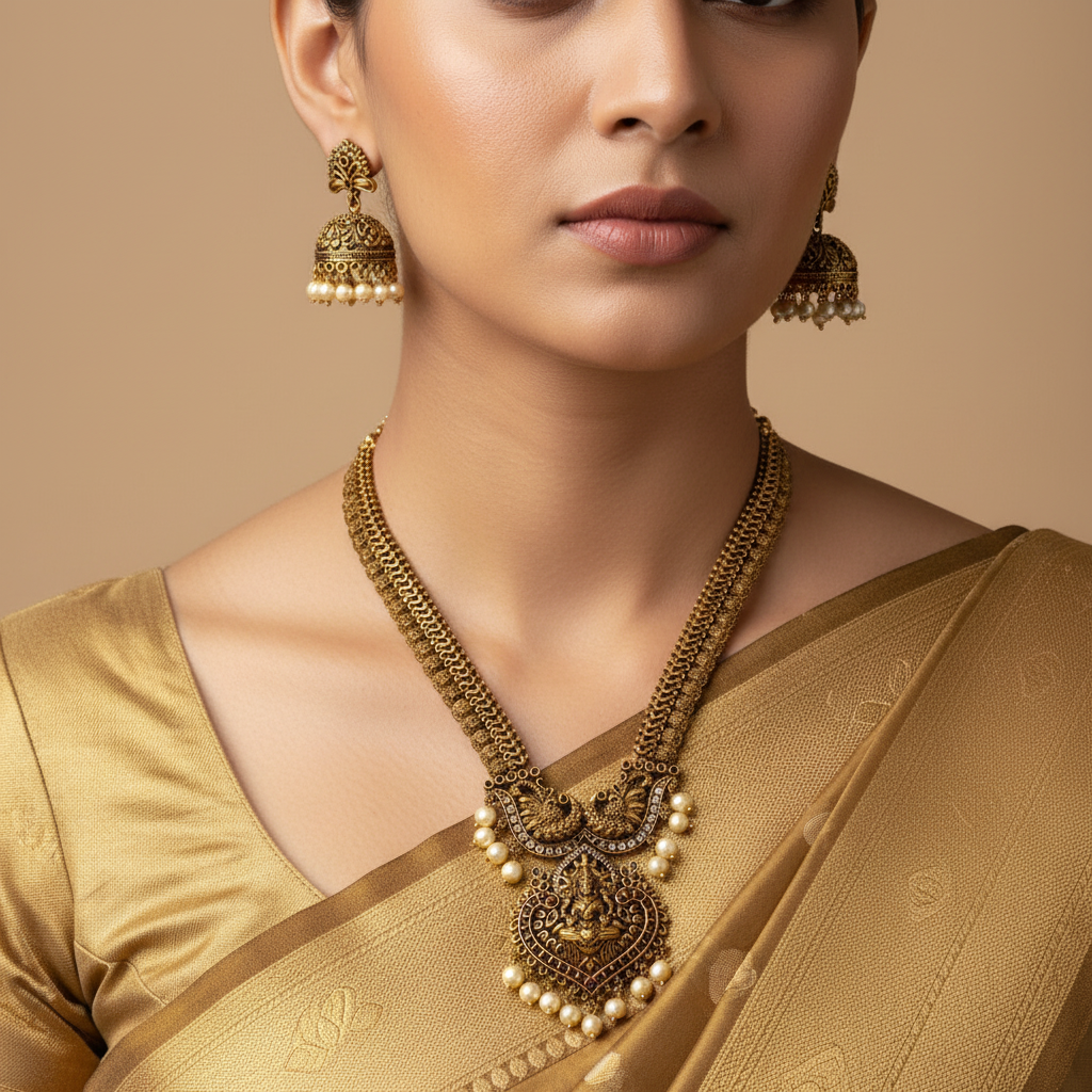 🦚 "Mayura Lakshmi" Necklace Set 🦚