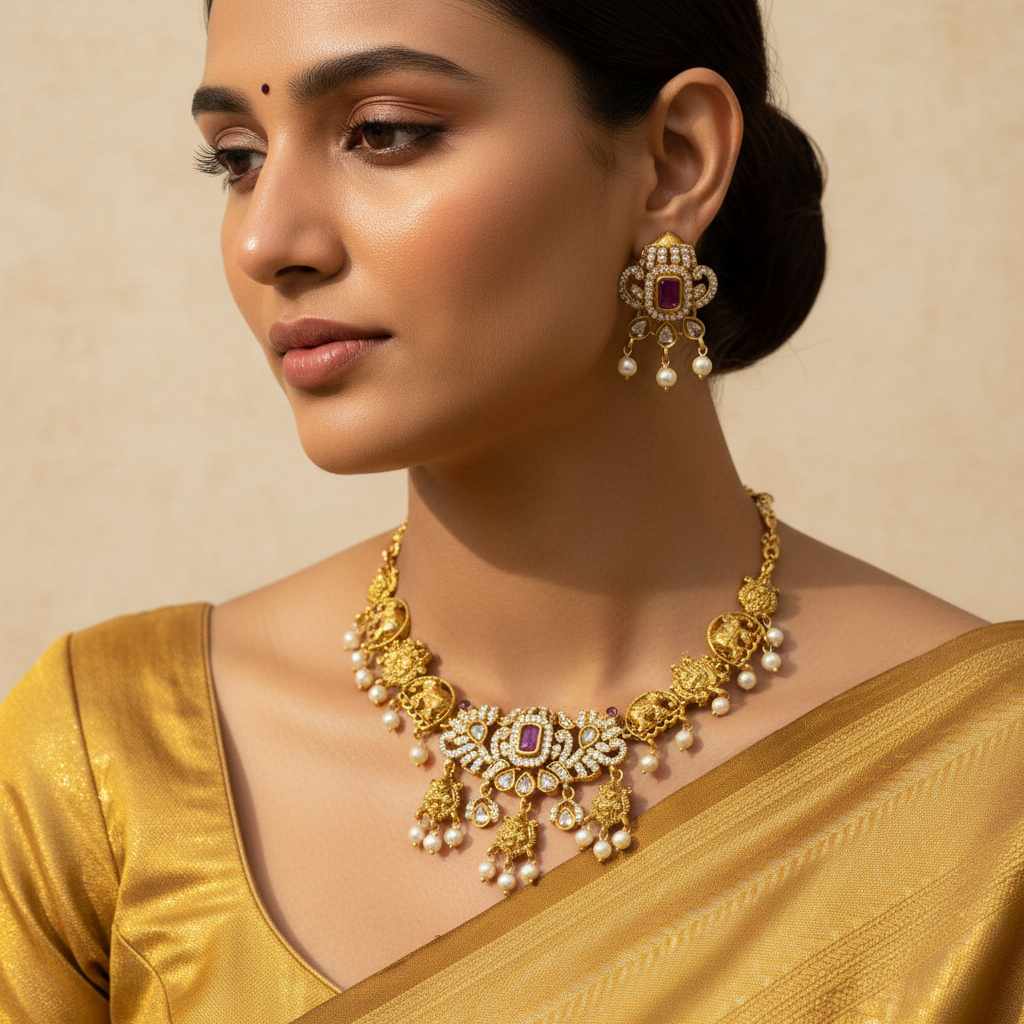 🐘 "Gaja Lakshmi" Necklace Set 🐘