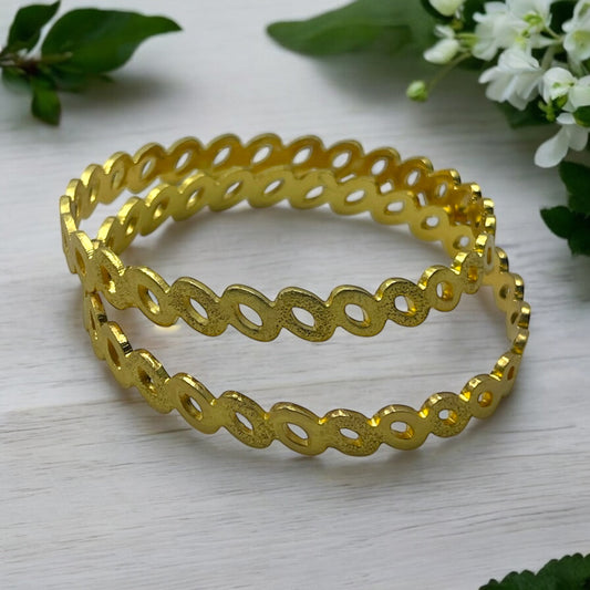 💛✨ "Patravali Bandhan" 18K Bangles ✨💛