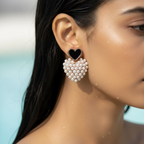 Sweetheart Pearl Cluster Earrings