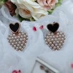 Sweetheart Pearl Cluster Earrings