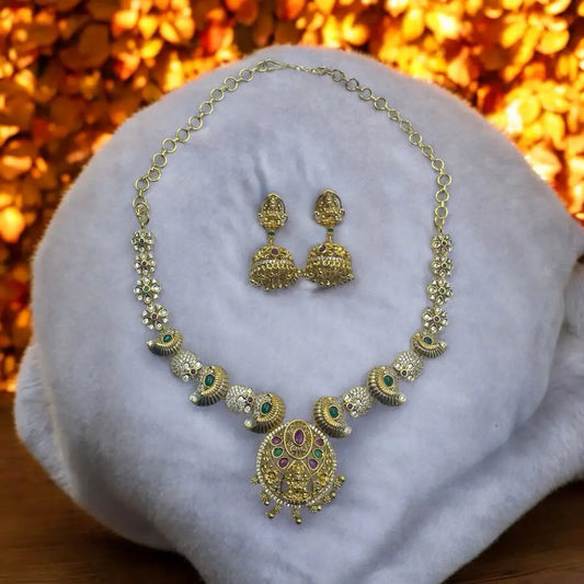 Heritage Radiance Necklace and Jhumka Set