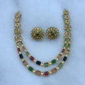 Navratna Kundan Necklace Set