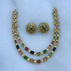 Navratna Kundan Necklace Set