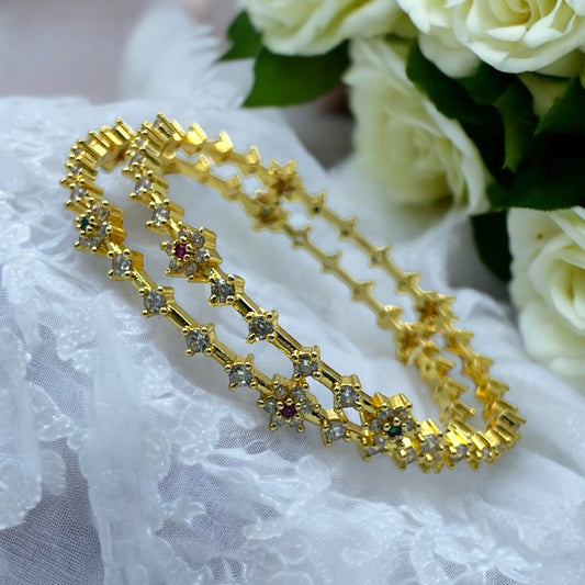 Noor Floral Bangle Set