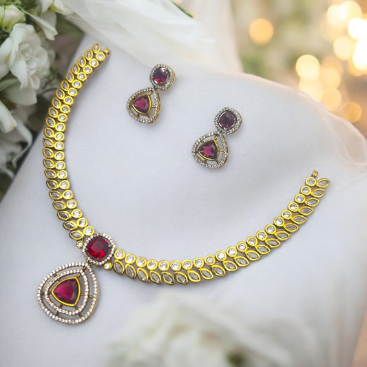 ✨ "Trikonika Jyoti" Necklace Set
