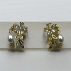 Floral Vine Pearl Earrings