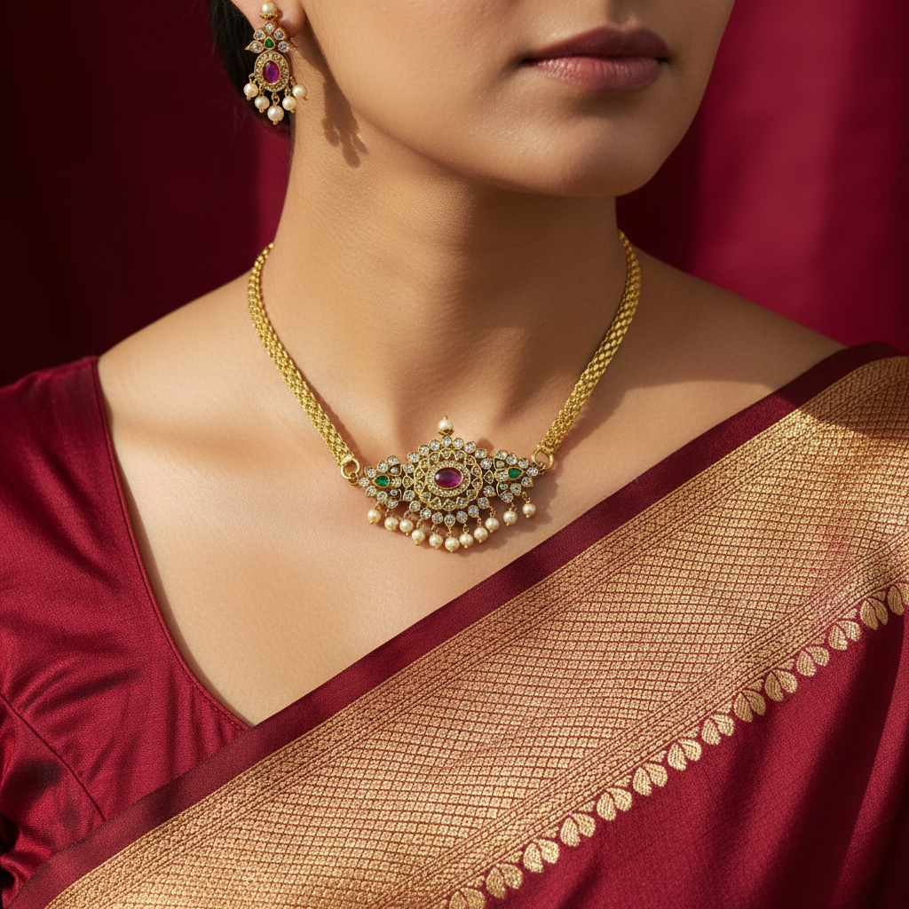✨"Ratna Bandi" Necklace Set
