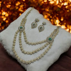 Emerald Bloom Necklace and Earrings Set