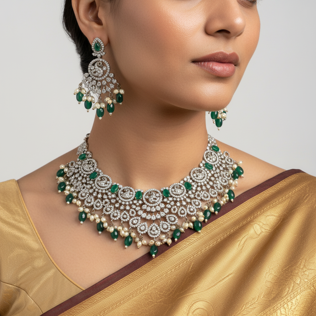 💚 "Aaradhya" Heritage Necklace Set 💚