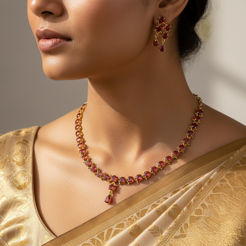 🔥 "Scarlet Glow" Necklace Set 🔥