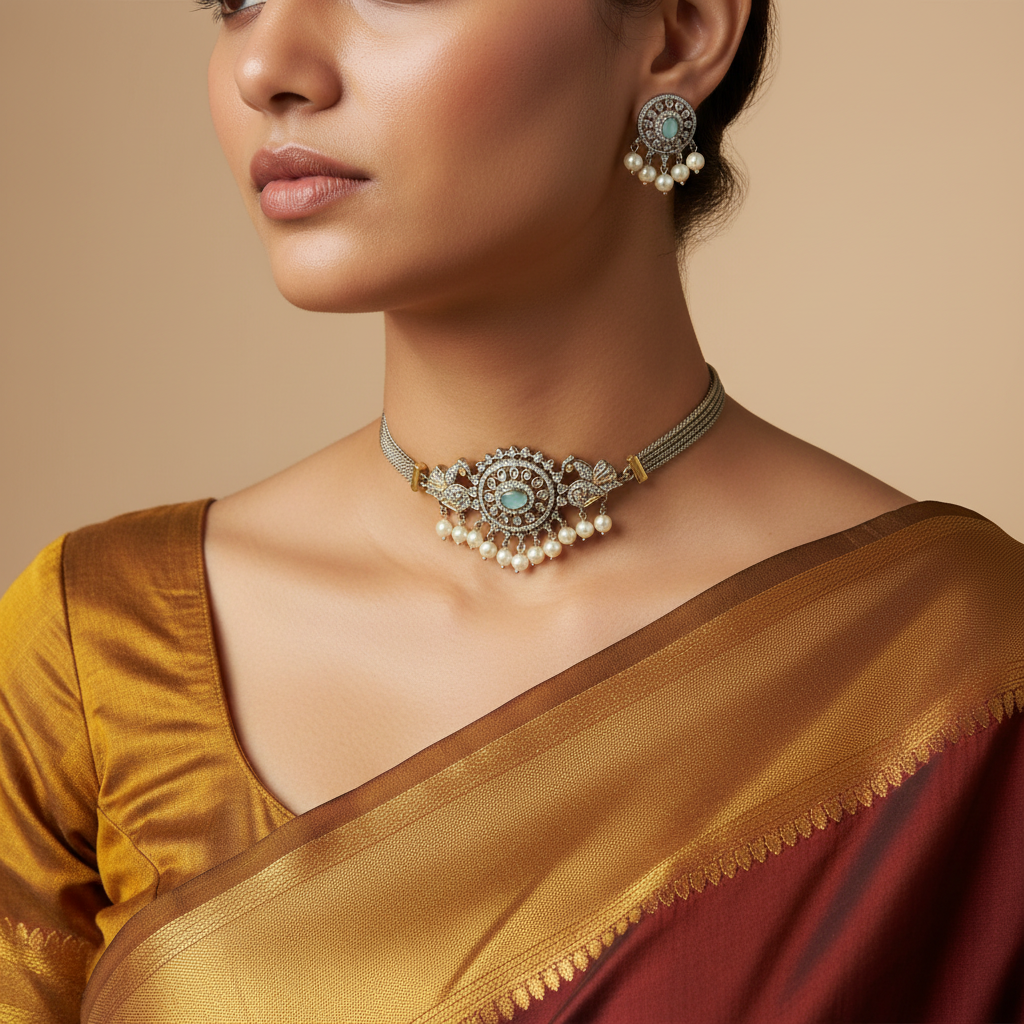 Rajwada Pearl Necklace Set