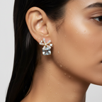 Pearl Blossom Crystal Earrings
