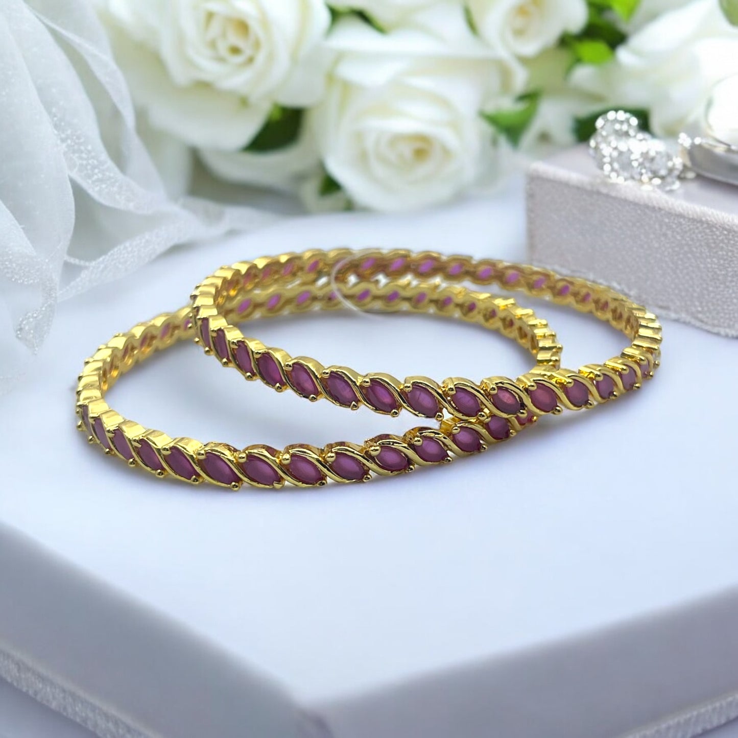 Rani Gulabi Bangle Set