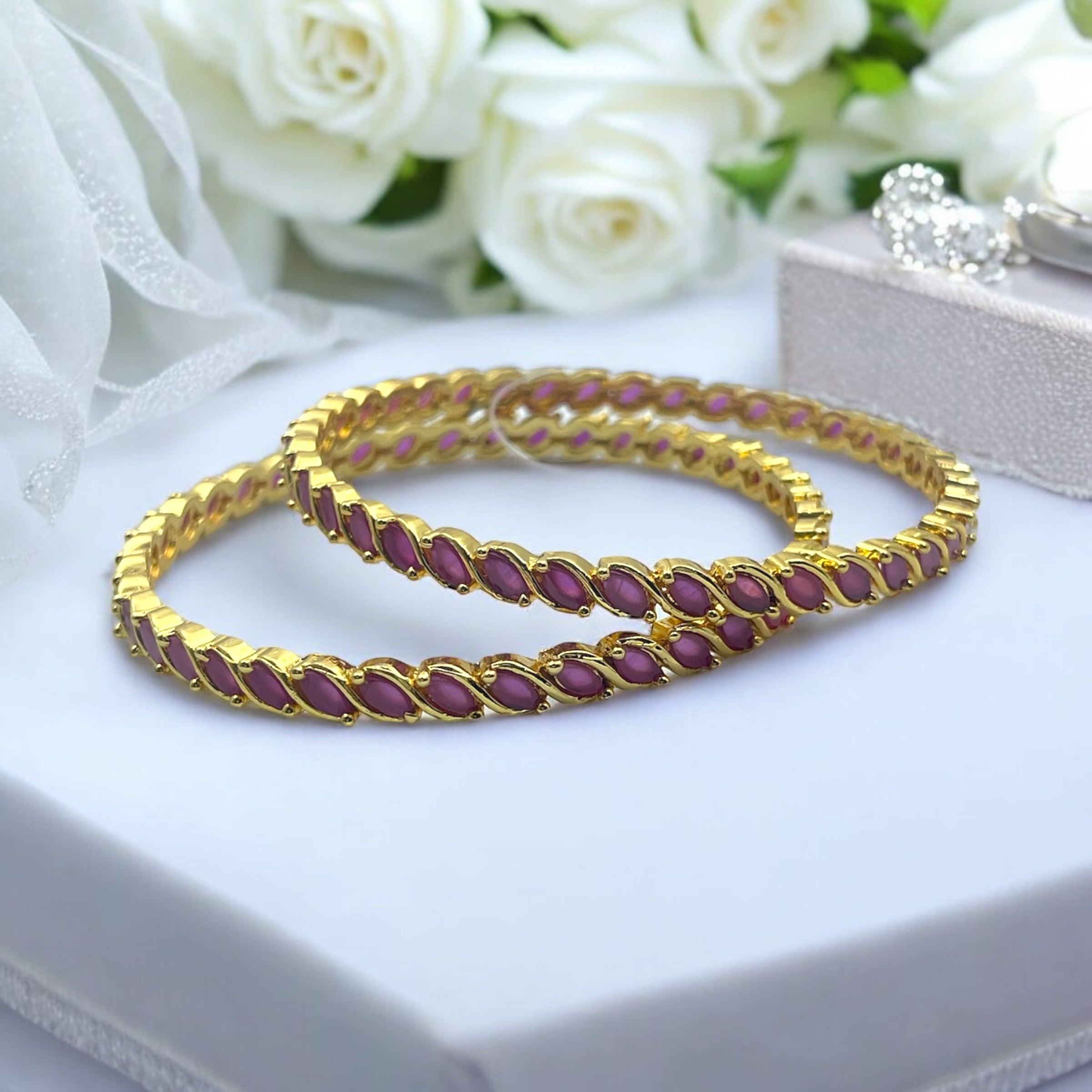 Rani Gulabi Bangle Set