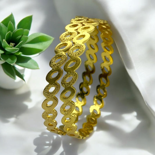 💛✨ "Patravali Bandhan" 18K Bangles ✨💛
