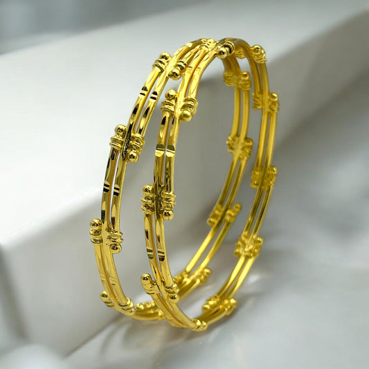 ✨ "Triveni Kangan" 18K Bangle Set ✨